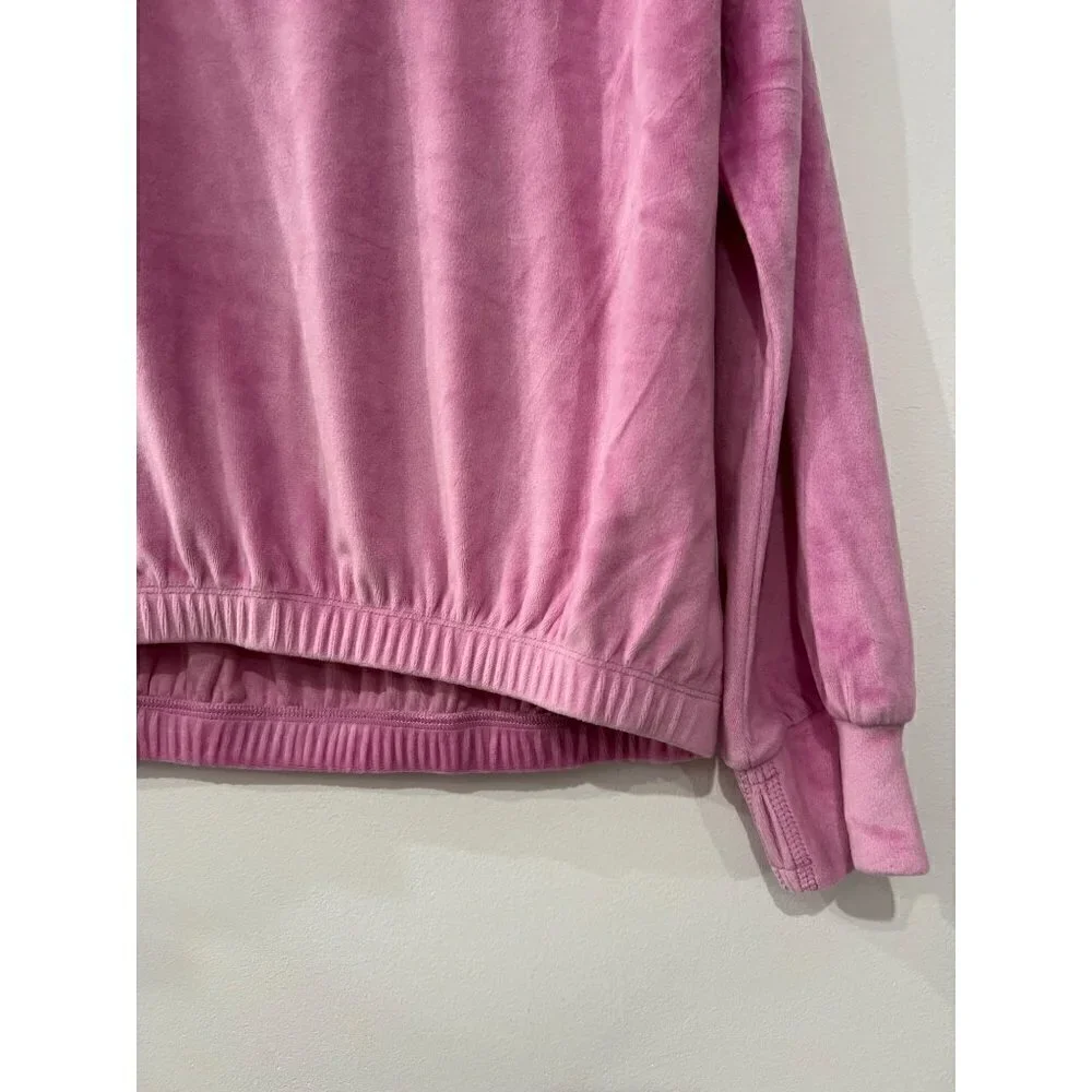 New ZELLA GIRL Kids' Size L (10/12) Cozy Active Luxe velour Top Pink *Defect*